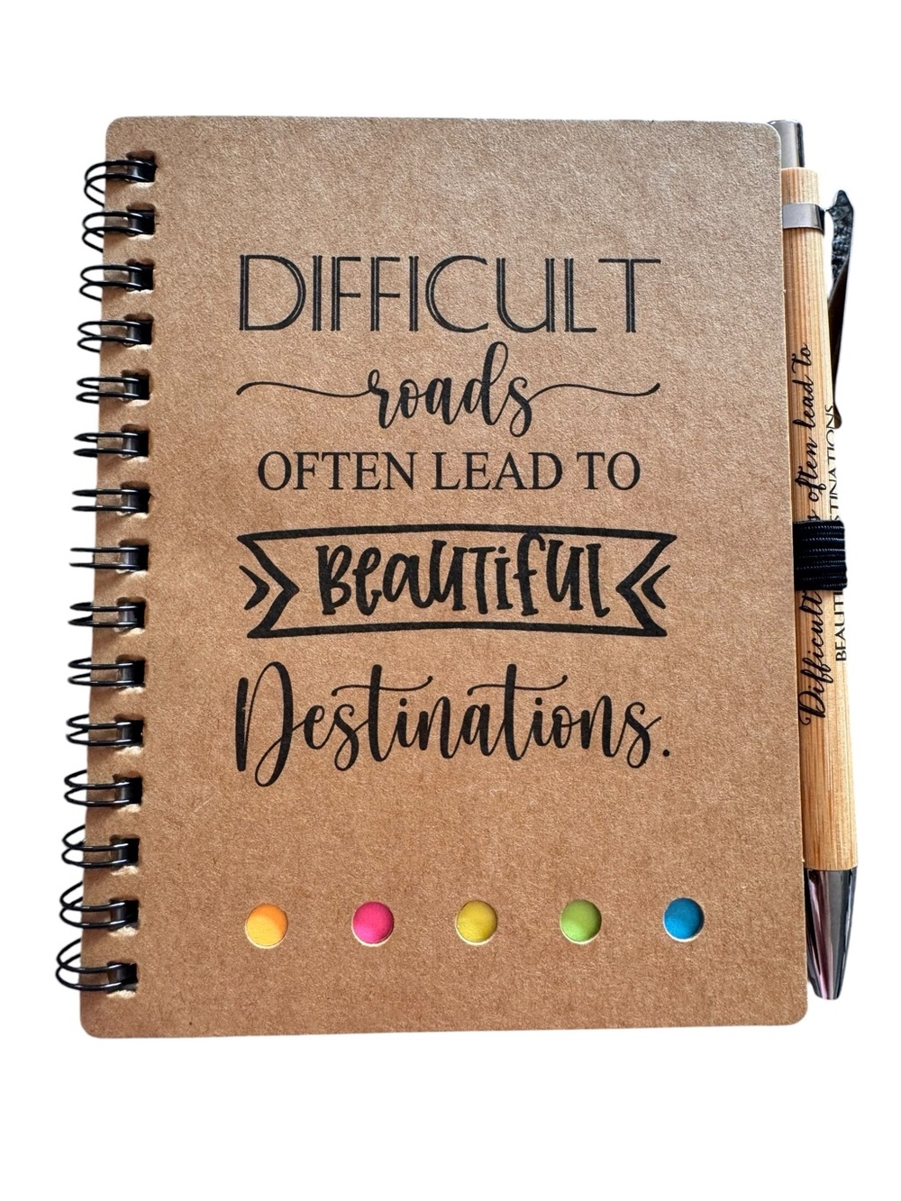 PICK ONE Motivational Spiral Notebook with Pen - Picture 4 of 8